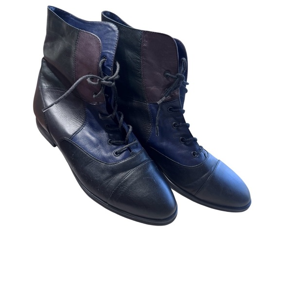 Nicole Men's Blue and Brown Leather Boots - Picture 5 of 7
